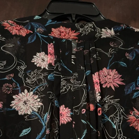 Disney Black Sheer Mulan Kimono - Picture 7 of 9